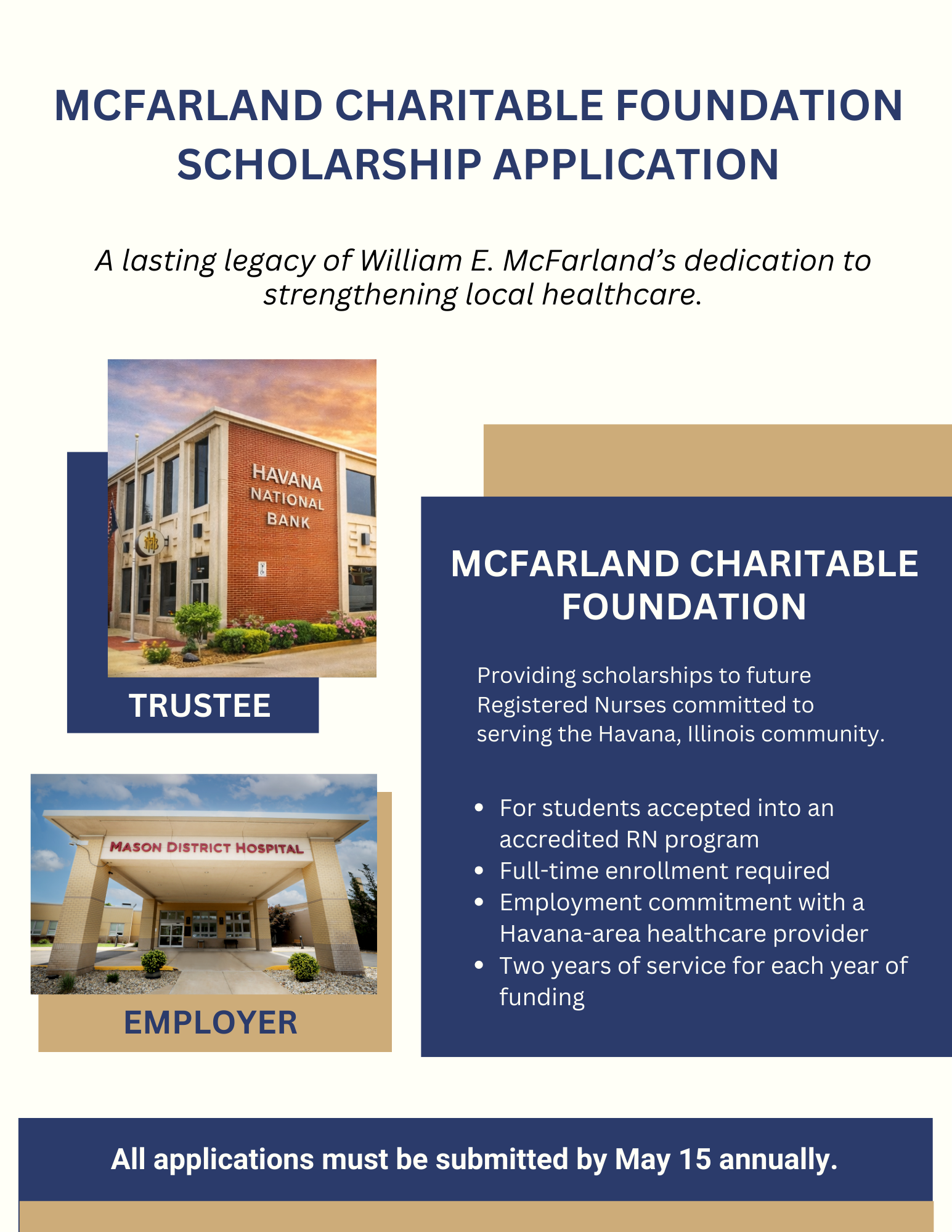 McFarland Charitable Foundation Scholarship Application